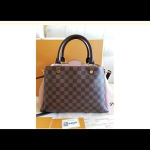 Louis Vuitton Brittany Brown and Pink Damier